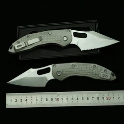 LEMIFSHE Stitch RamL cuchillo plegable acero M390 mango titanio