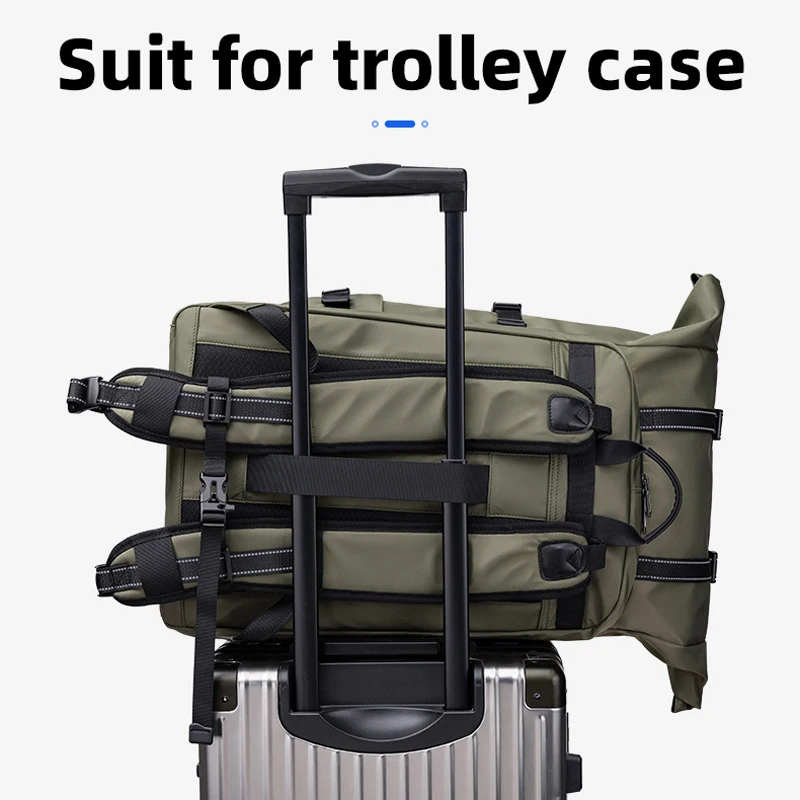 Mochila para acampar al aire libre, senderismo, Trekking, con bolsillo para zapatos, escalada, deportes, viaje, bolsa expandible, mochila para ordenador portátil para estudiantes para la escuela - imagen 3