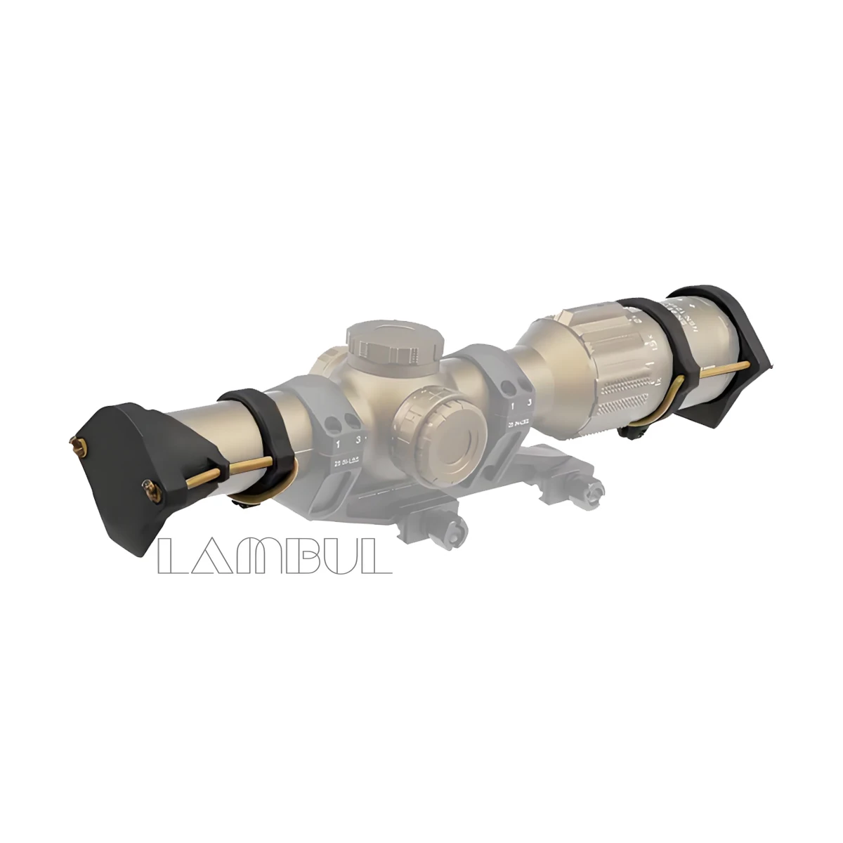 Cubierta de lente de RifleScope de tubo táctico VORT 1-6X con tapa trasera Protector de tapa de nailon accesorios de tapa de protección abatible hacia arriba - imagen 4