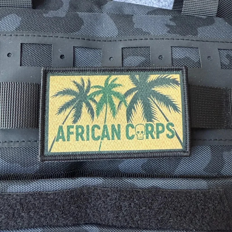 Parches bordados de aventura al aire libre, parche táctico de Camping del Cuerpo Africano, parches de gancho y bucle para decoración de chaqueta, mochila - imagen 3