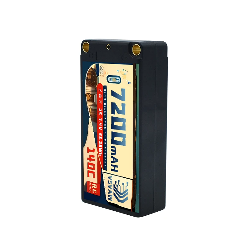 2 uds VSVAW 2S 7200mAh batería Lipo 7,4 V 140C con enchufe XT60 para Dron FPV avión RC coche camión grafeno barco RC modelo parte - imagen 4