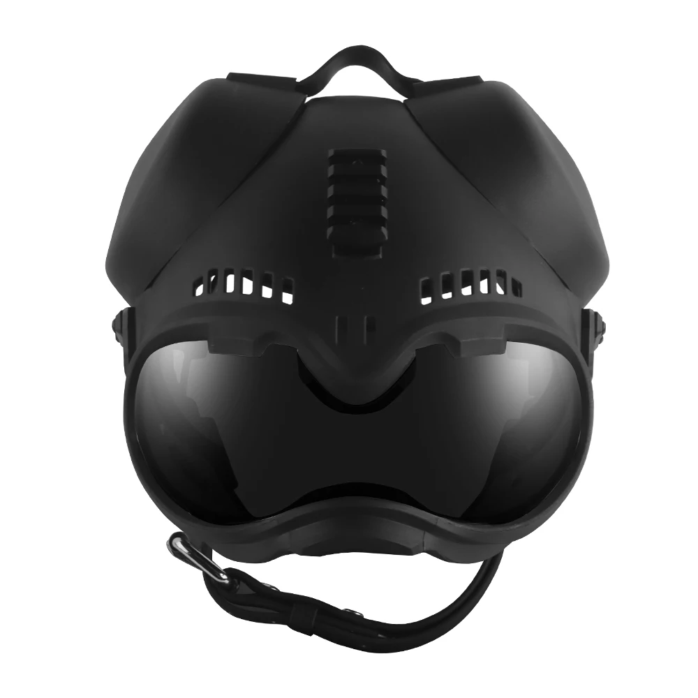 Casco táctico K9 para perros con gafas, entrenamiento de combate al aire libre, búsqueda, rescate, trabajo, protección completa, equipo de casco para perros policía - imagen 2