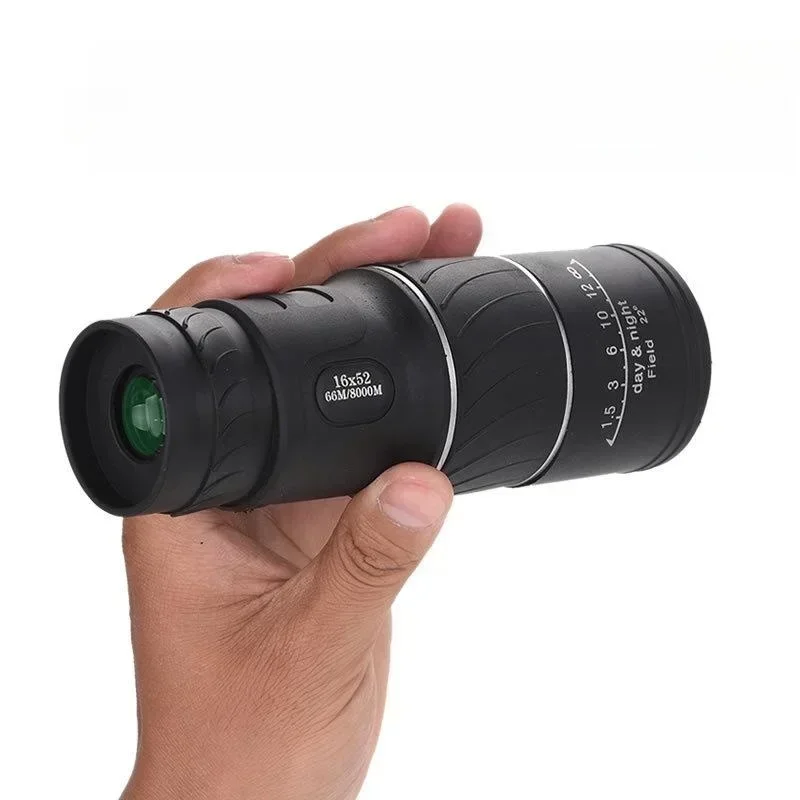 Telescopio Monocular portátil de película verde HD 16x52, para observación de aves, senderismo, concierto, fotografía, potente telescopio de largo alcance - imagen 2