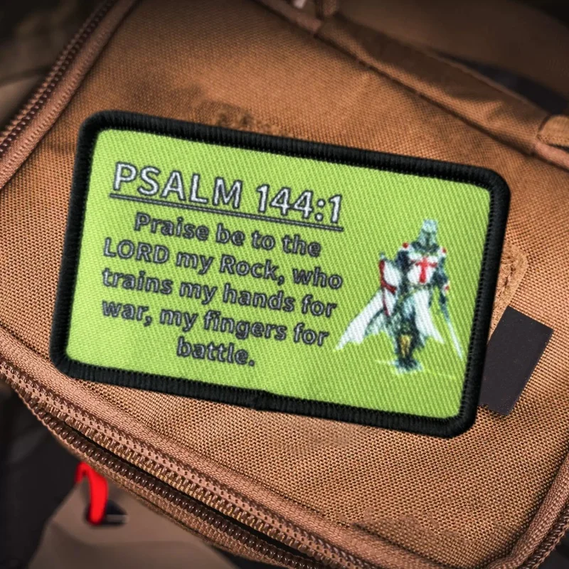 Brazalete con estampado Paladin, parche táctico para ropa, insignia de moral, gancho, parches militares, pegatinas para mochila - imagen 4