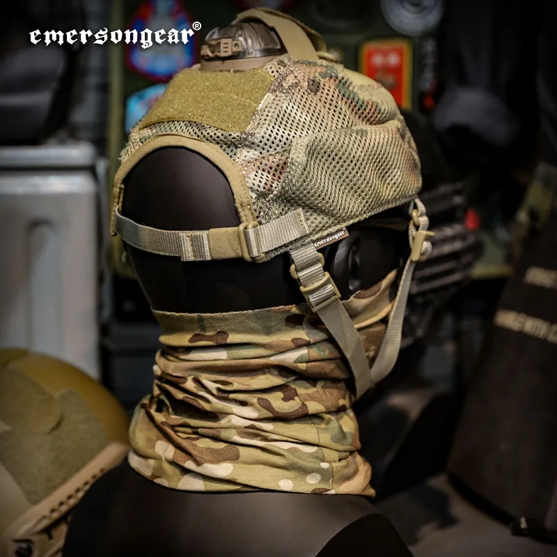 Máscara táctica Bandana de secado rápido pesca senderismo protección solar bufanda de sombra, gorra suave puede cargar gafas de visión nocturna - imagen 3