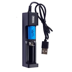 1 unidad/10 Uds. Cargador de batería Universal USB 14250 18650 18500 26650 16340 cargador de batería de litio USB