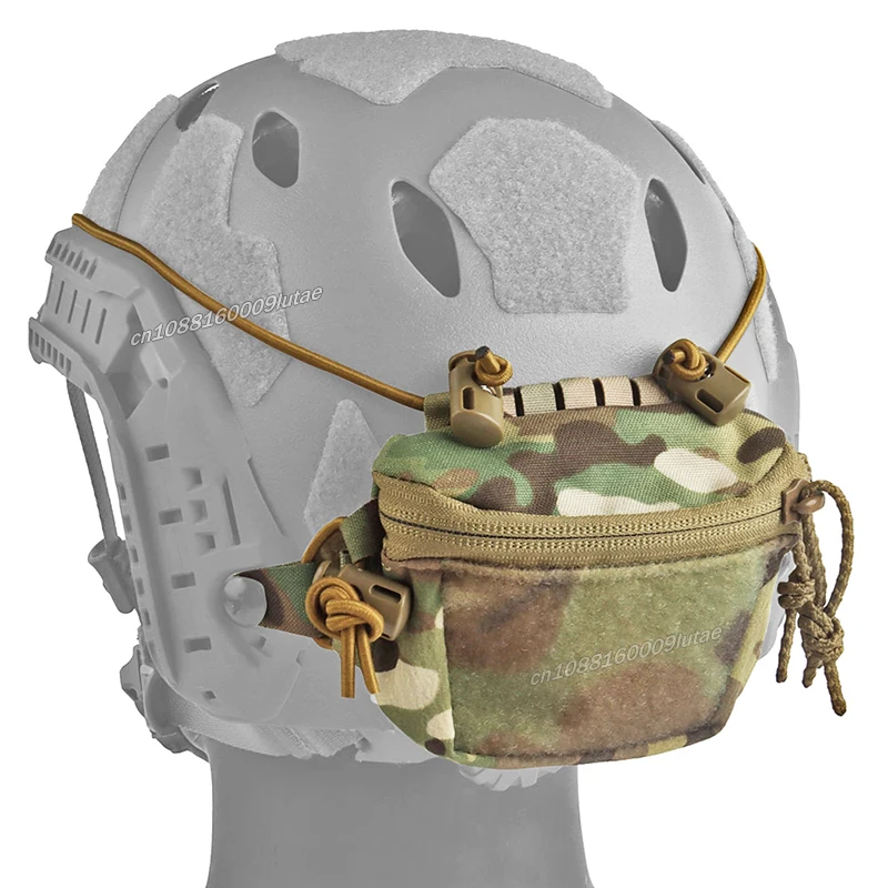 Bolsa táctica para batería de casco SC, anclaje de retención de equilibrio, bolsillo para nodo integrado, nueva bolsa Universal para almacenamiento de batería trasera - imagen 2