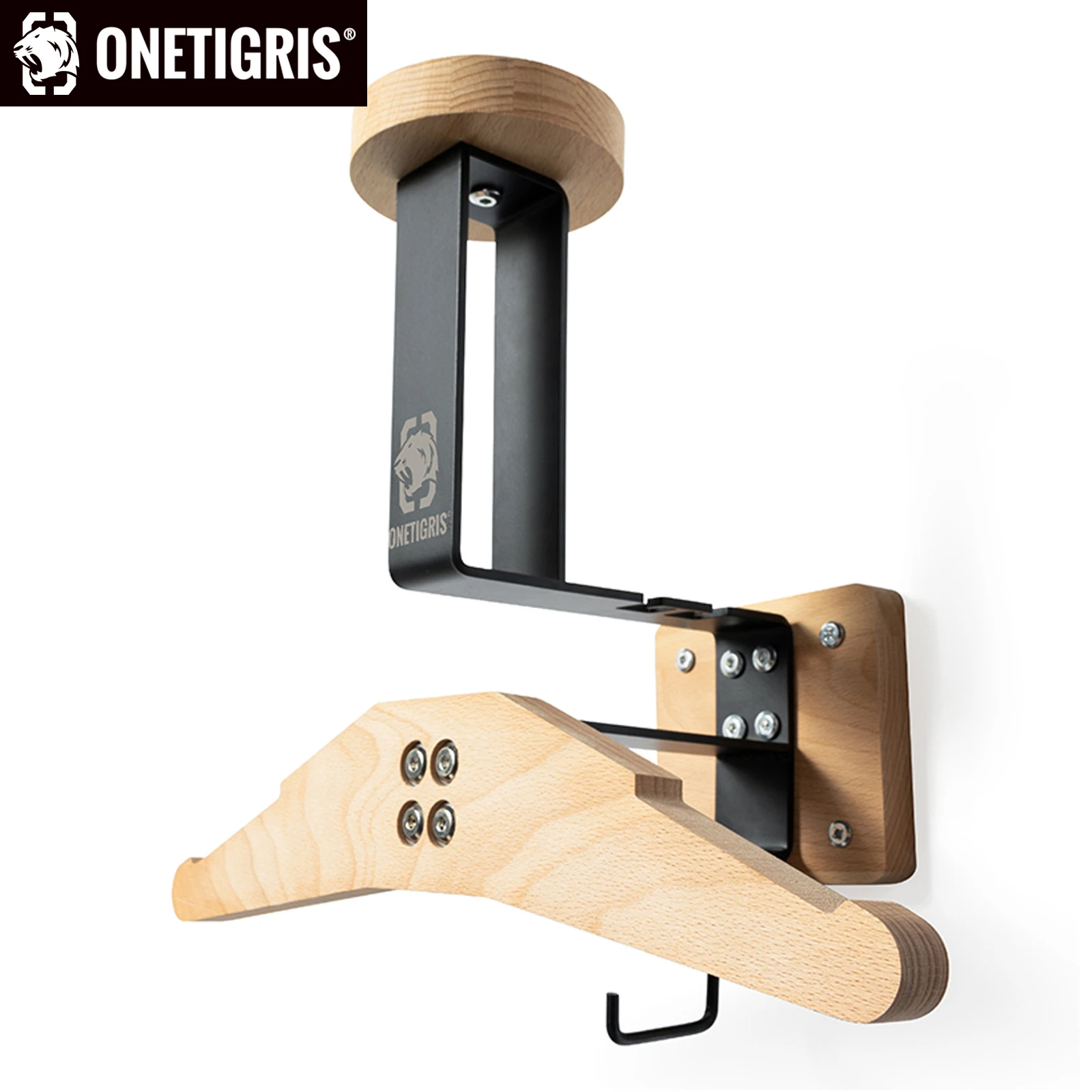 ONETIGRIS Soporte de pared para equipo táctico, soporte para casco de motocicleta, soporte para chaqueta, colgador de placa, estante, organizador de exhibición para motocicleta - imagen 3