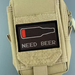 Parche táctico velcro NEED Beer para MOLLE y mochilas