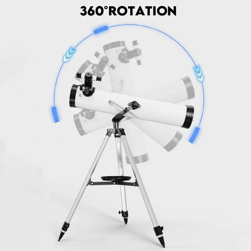 Telescopio con Zoom de 875 veces, ocular mejorado de calibre grande de 114mm, telescopio astronómico con vista espacial profundo, Monocular de estrella y Luna - imagen 4