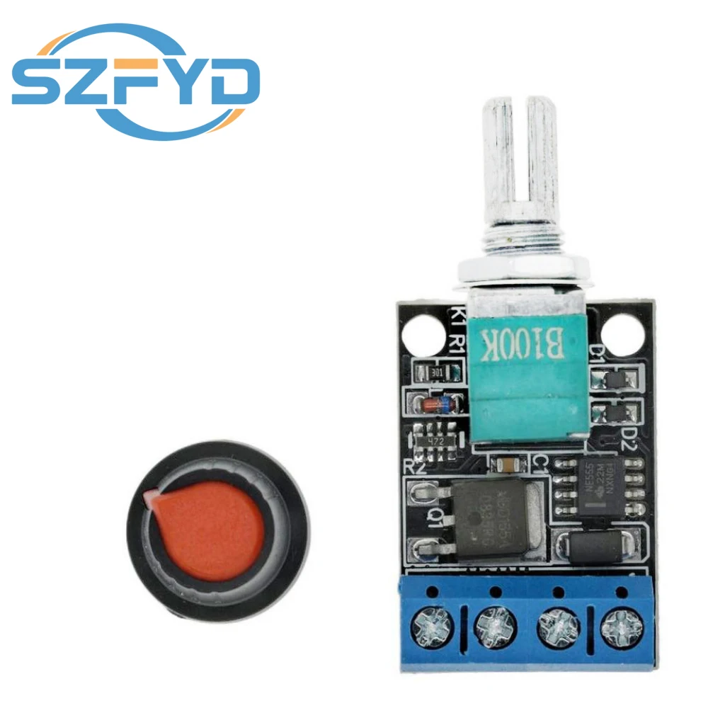Mini controlador de velocidad motor DC PWM 12V 90W regulable - imagen 4