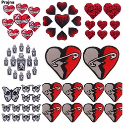Prajna parche bordado calavera amor y mariposa - planchado para ropa