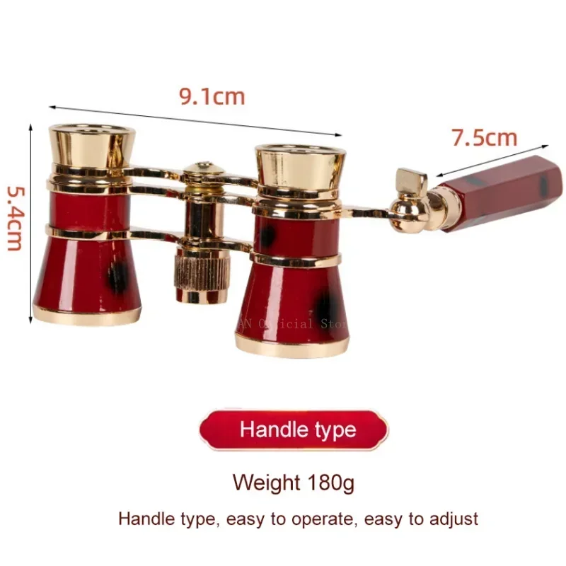 Gafas con mango retráctil para mujer y niña, binoculares Vintage, telescopio de teatro de ópera, manguera telescópica de vidrio de carreras, 3x25 - imagen 5