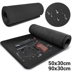 Estera de limpieza de pistola táctica, estera de trabajo, almohadilla antideslizante, estera protectora de banco de trabajo para Rifle, pistola, escopeta, reparación de limpieza