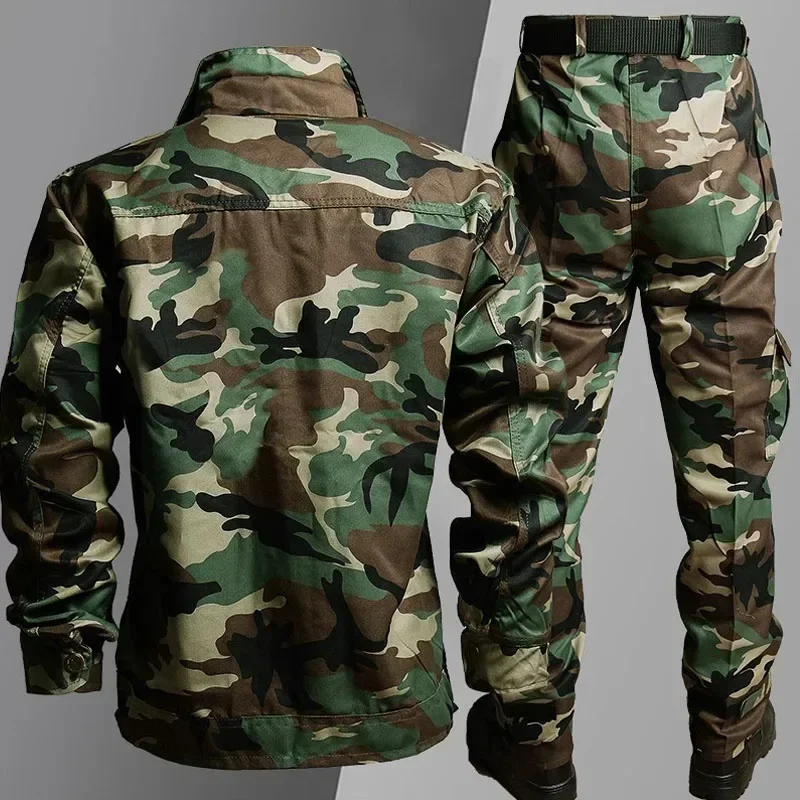 Conjunto táctico con múltiples bolsillos para Hombre, traje de camuflaje resistente al desgaste, para entrenamiento y acampada, primavera y otoño - imagen 4
