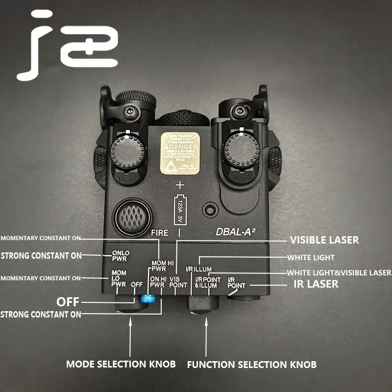 SotacTactical DBAL-A2 de Metal de alta potencia rojo verde IR láser LED luz blanca SF M600B luz de explorador juego de interruptor de presión de Control Dual - imagen 3