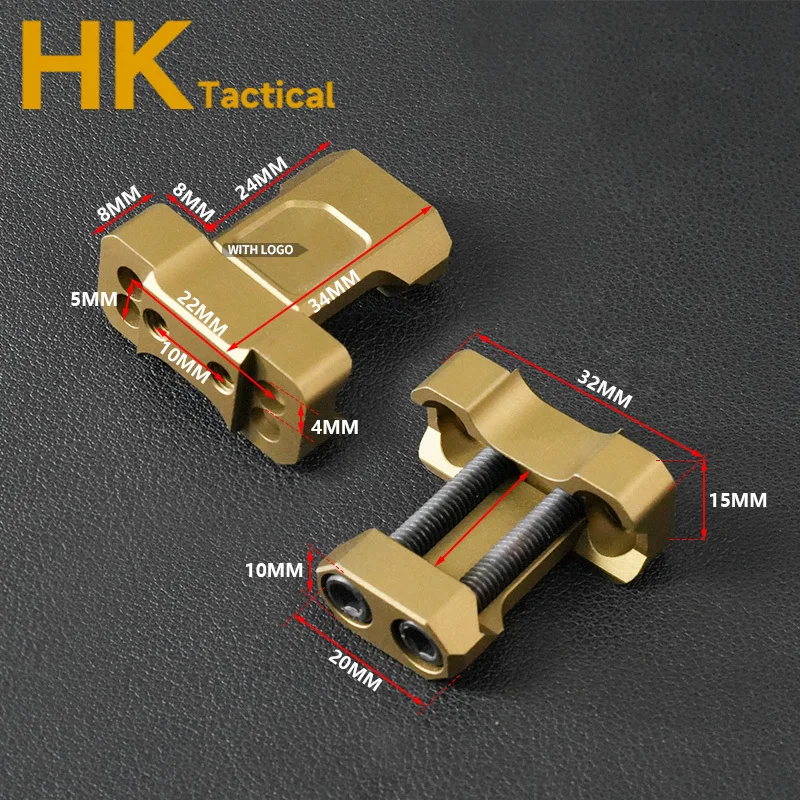 Base de luz de explorador táctico M300 M600 PLHV2, montaje lateral compensado para riel de 20MM, luces de arma Airosft, accesorios de caza - imagen 3