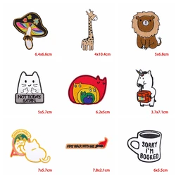 Parches bordados dibujos animados para ropa - Gato y animal planchar