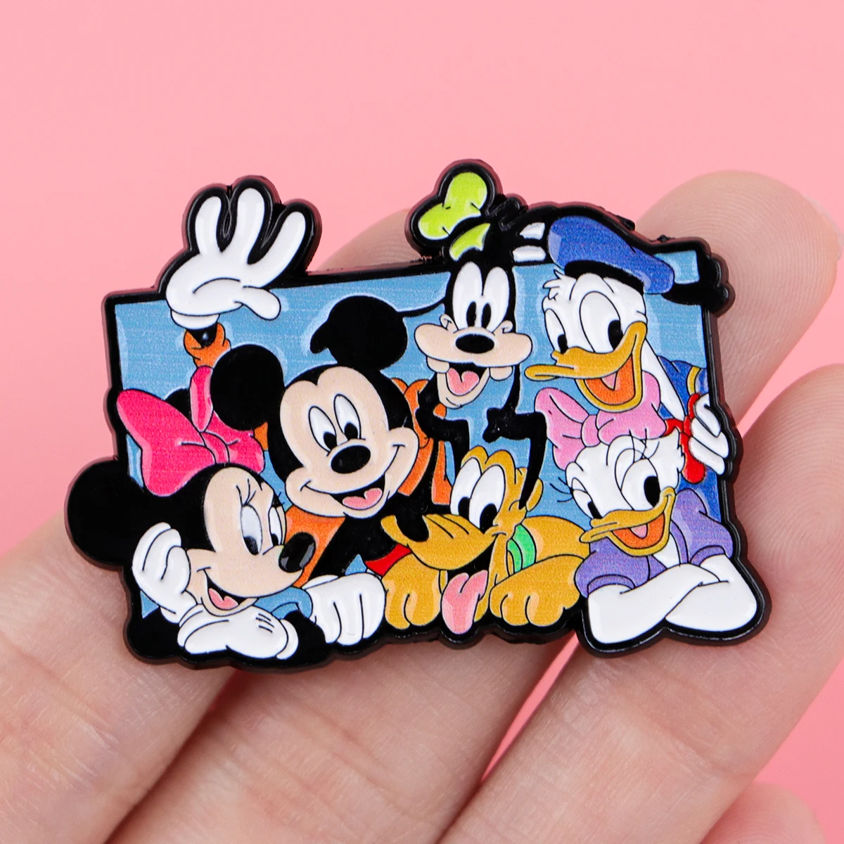 2 unidades/conjunto de clavijas de esmalte de dibujos animados de ratón lindo broche de Metal solapa Pin insignia mochila accesorios joyería regalo amigo - imagen 4