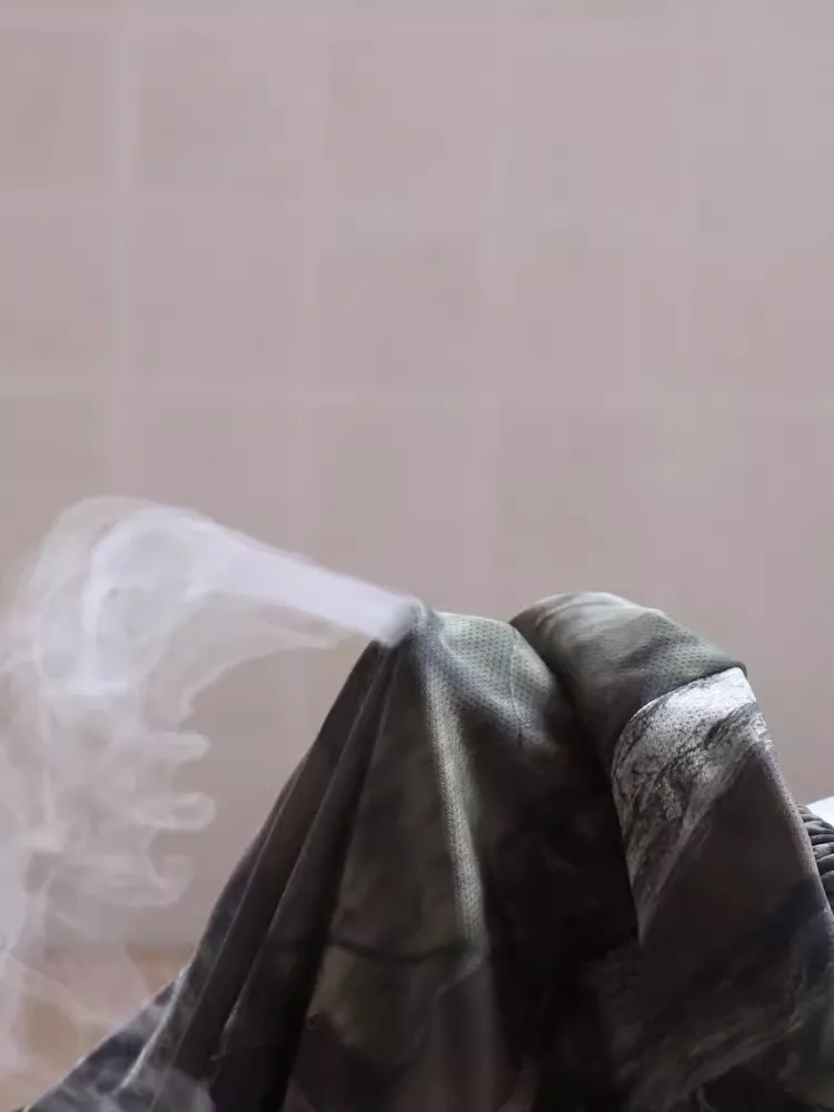 Sudadera con capucha de pesca de camuflaje con hojas marchitas, protección UV de verano, sombrero incluido, bufanda, guantes, poliéster transpirable, antisudor, secado rápido - imagen 5