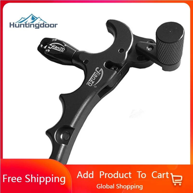 Pinza ajustable de liberación de arco, accesorio con rotación de 360 grados, agarre para el pulgar, liberación de 4 dedos, aleación de aluminio, color negro - imagen 5