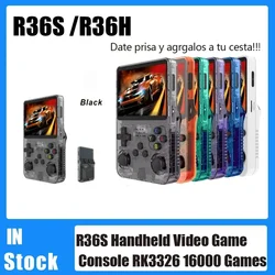 Consola de videojuegos portátil Retro R36S de 128G, sistema Linux, pantalla IPS de 3,5 pulgadas, reproductor de vídeo portátil de bolsillo R35s Pro, juegos de 64GB