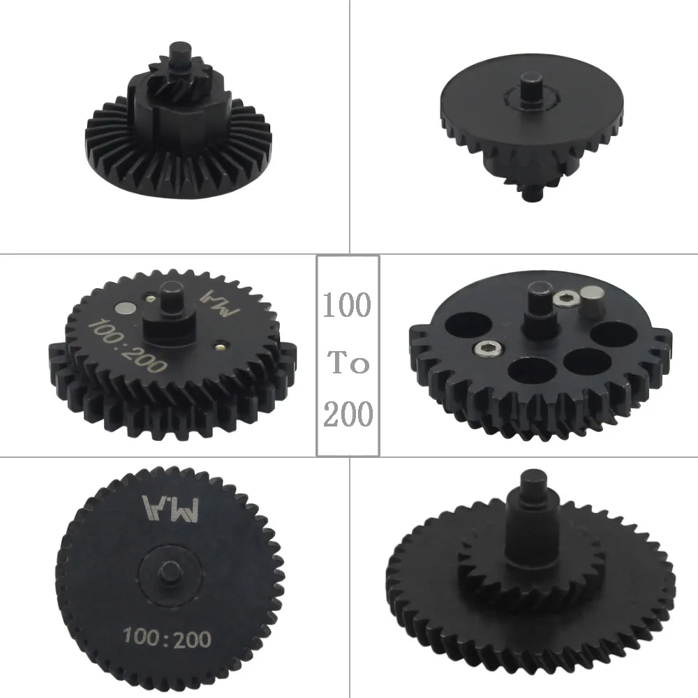 VULPO-Juego de engranajes de alta velocidad y alto par para caja de cambios Airsoft AEG Ver.2/3, relación de accionamiento de corte de acero, 12:1, 16:1, 18:1, 100:200, M.A Gen2 - imagen 5