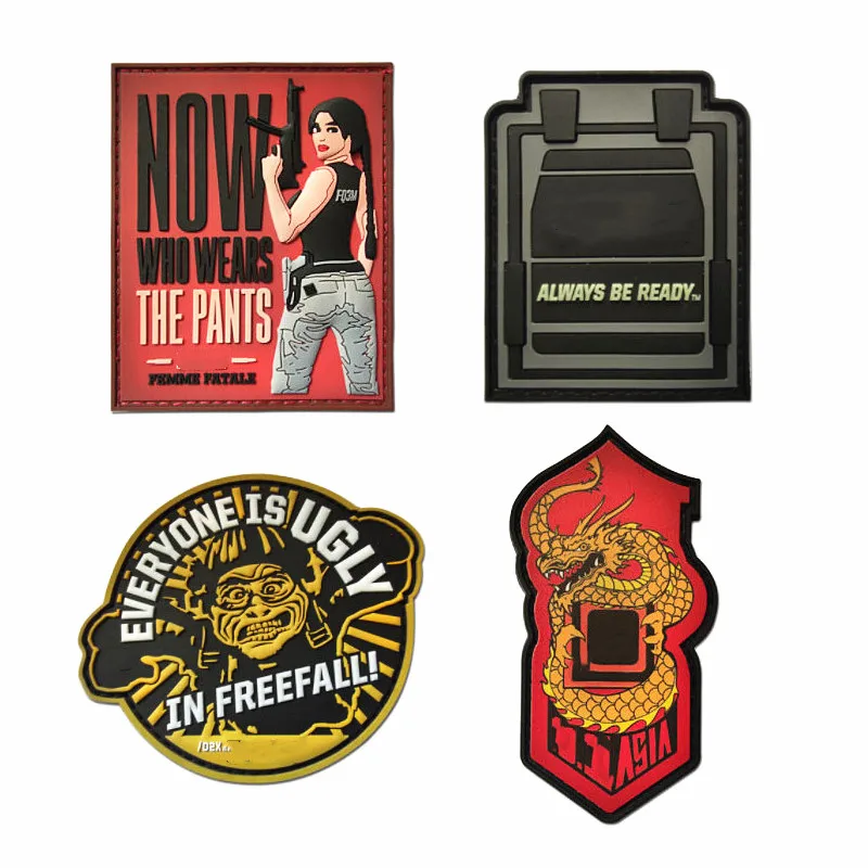 Chaleco táctico ABR con cabeza de Tigre, insignia de brazalete militar 3D de PVC para ropa, pegatina de aplicación con gancho, 25 estilos - imagen 4