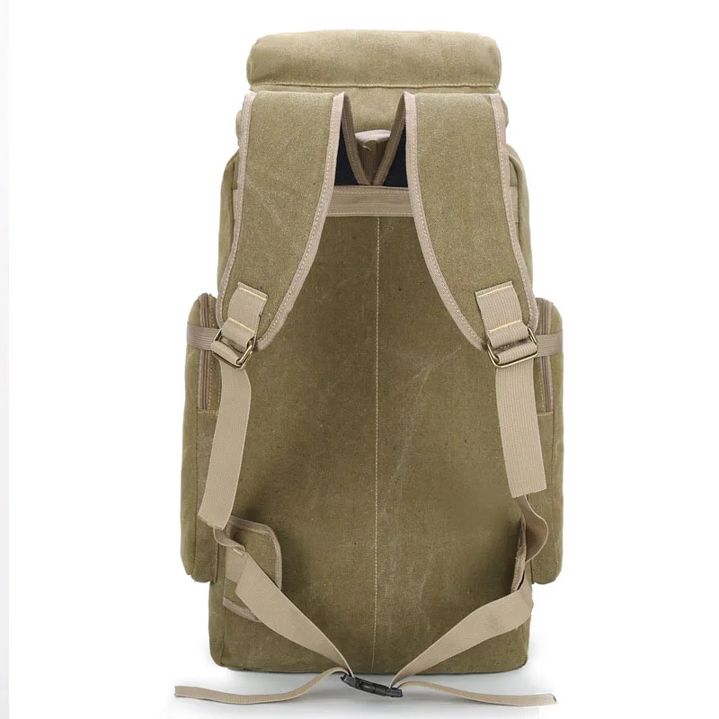 Bolsa de lona para acampar para hombre, mochila de senderismo, equipaje, escalada al aire libre, Trekking, bolsas de hombro tácticas de viaje, deportes, 70l - imagen 5