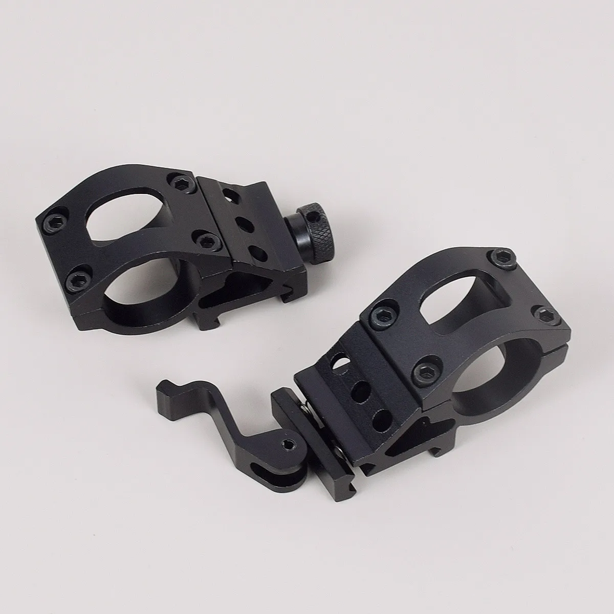 Soporte para linterna Offset, riel Picatinny de liberación rápida, montaje en riel para linterna, accesorios de montaje para alcance de 45 grados, mate a prueba de golpes - imagen 4