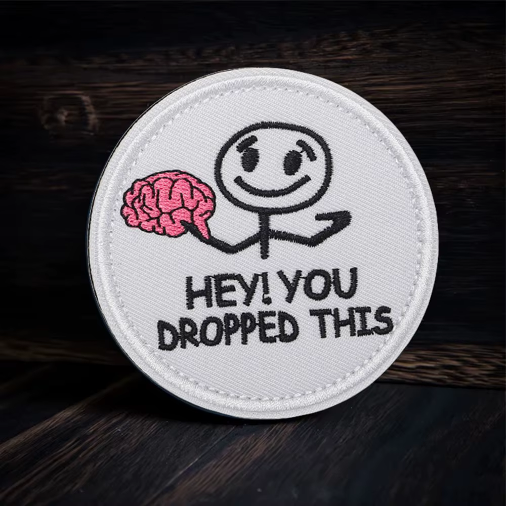 Parche táctico velcro cerebro caído – Insignia de moral militar - imagen 3