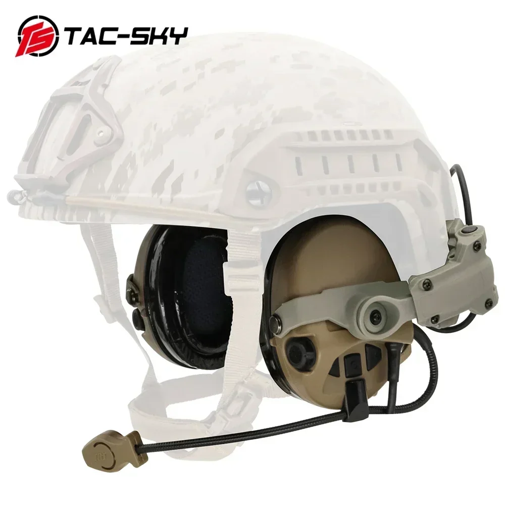 TS TAC-SKY casco táctico ARC Rail adaptador soporte Sordi auriculares orejeras de silicona para caza Airsoft deportes - imagen 3
