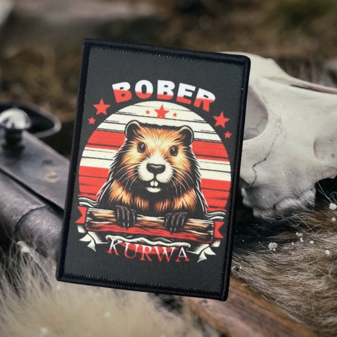 Parche militar táctico Bobrkurva Morale "BOBR KURWA", parches de gancho y bucle impresos para ropa, pegatina para mochila con emblema del ejército - imagen 4