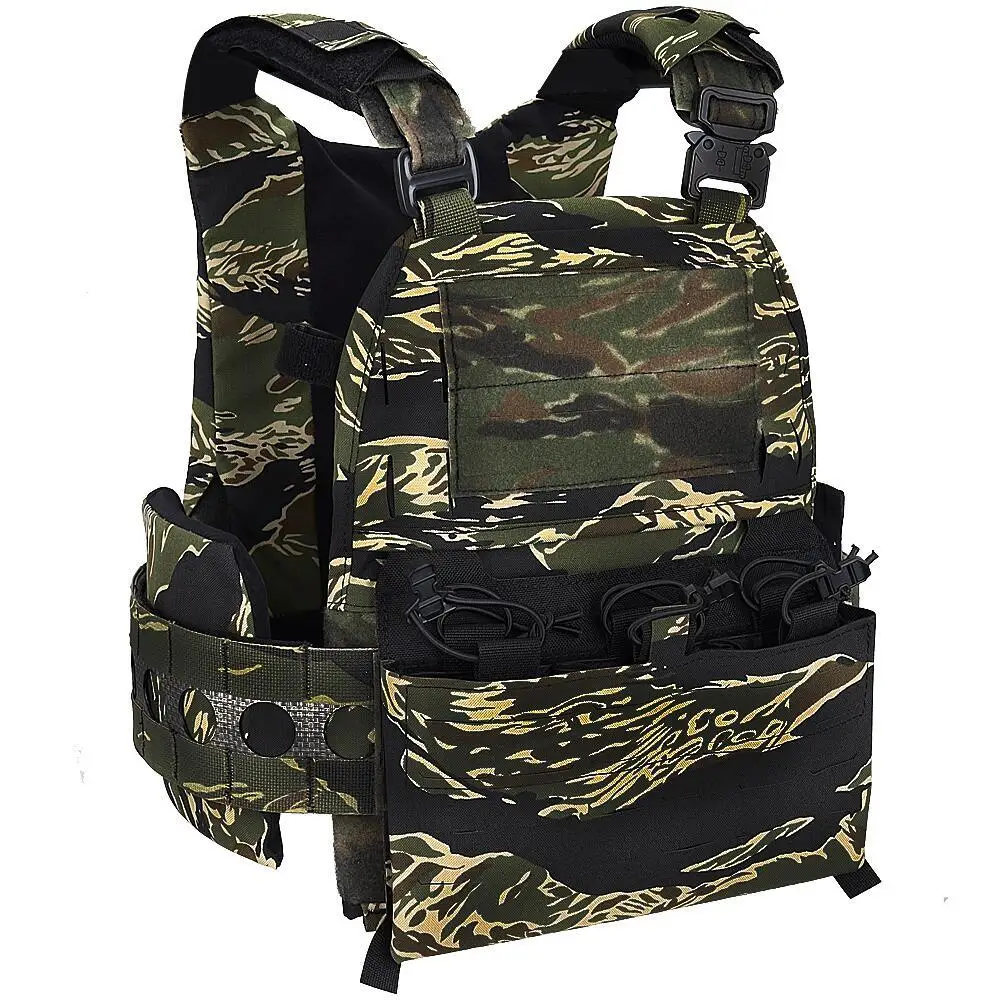 Nuevo chaleco táctico Ferro V5 FCPC portador de placa de caza raya de tigre/Woodland 556 bolsa de revista Triple Molle equipo de entrenamiento Airsoft - imagen 2