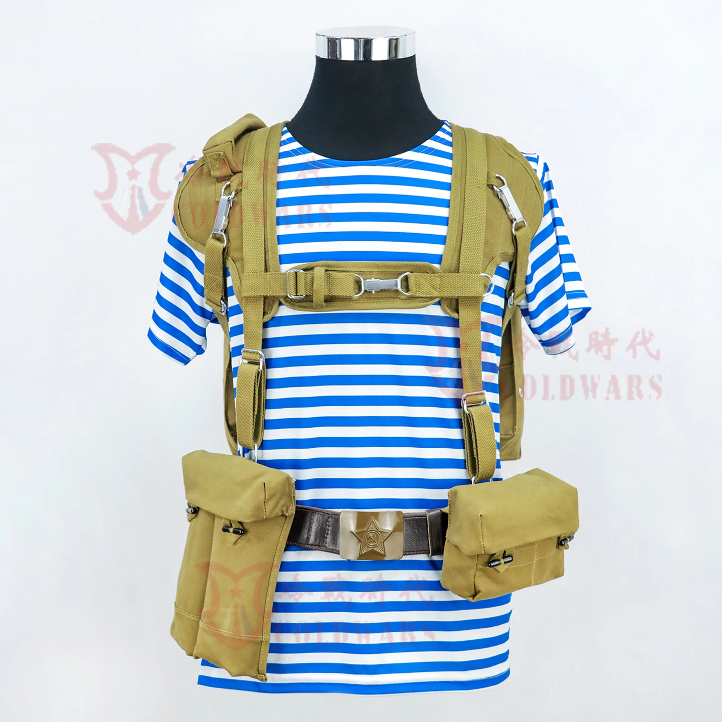 Paquete de asalto paracaidista de RD-54 soviético, equipo de transporte táctico, aparejo de pecho, bolsa colgante MOLLE, juego de guerra EMR, caqui - imagen 3