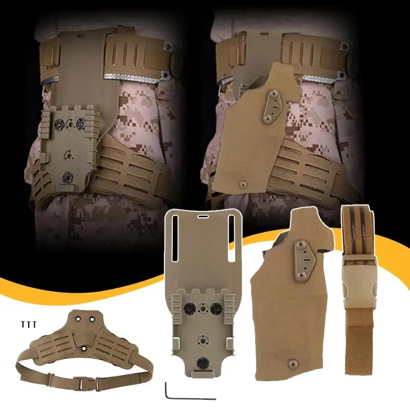 Funda táctica 6354DO para G17 + X300 ARC, juego de accesorios de placa de presión baja, mallas de cintura de liberación rápida para caza Airsoft ALS - imagen 2