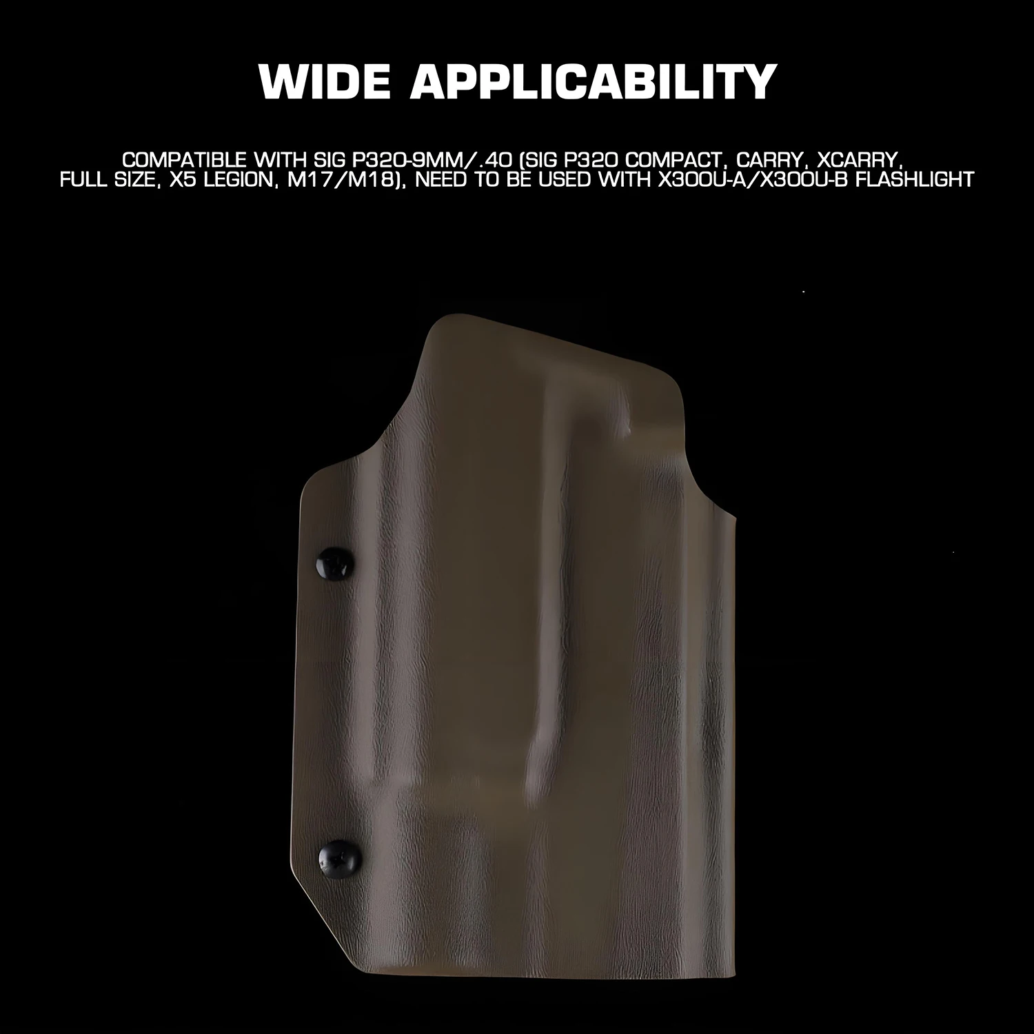 SIG P320 Kydex Tactics Holster X300U Rodamiento ligero Adaptador de cinturón multiplataforma de extracción rápida - imagen 3