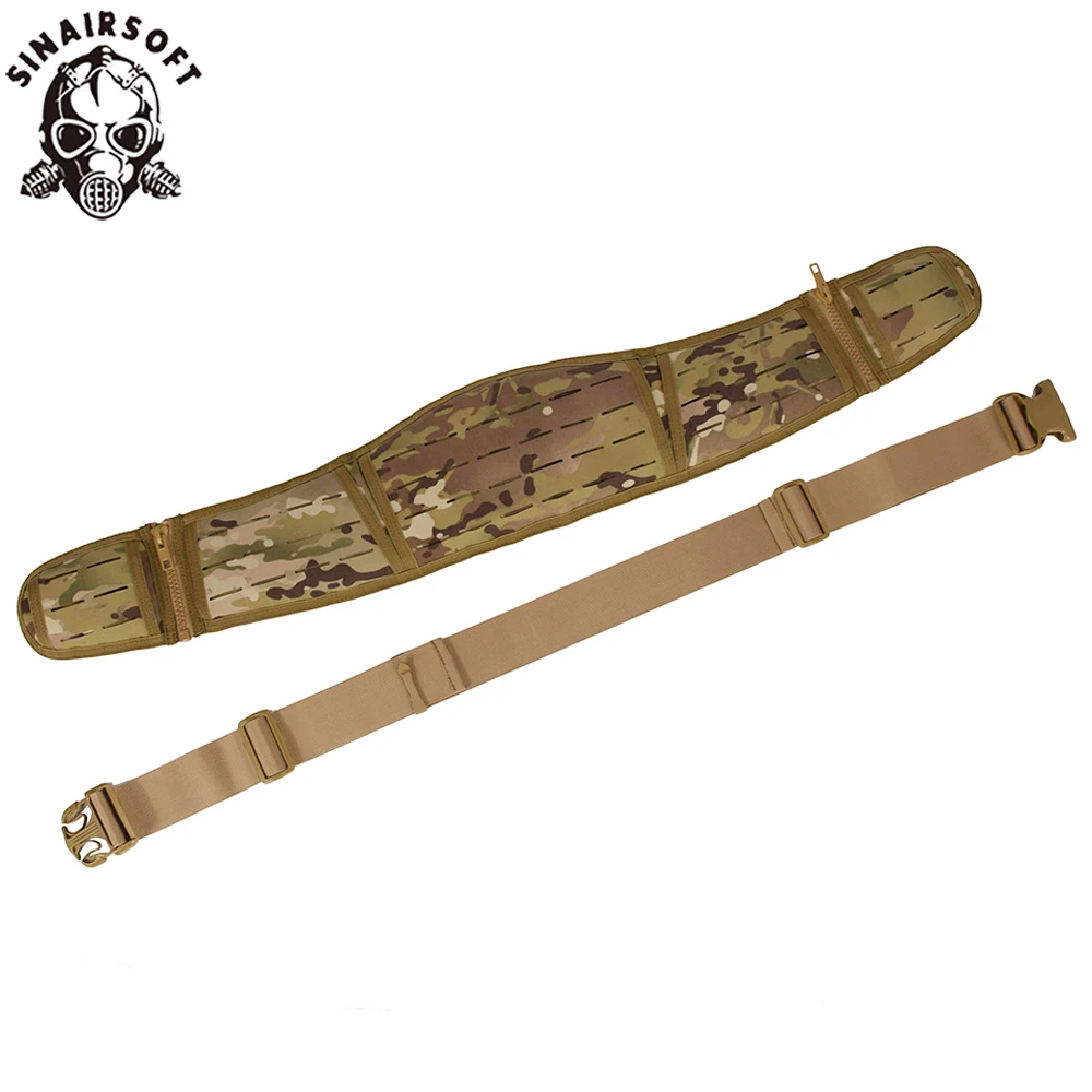 SINAIRSOFT-cinturón táctico acolchado, cinturilla Molle para tiro, caza, Airsoft, combate, 500D, nailon, Modular, Multicam - imagen 2