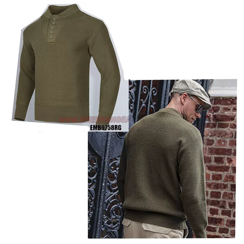 Emersongear Blue Label Jersey Táctico Lana Cortavientos Capucha