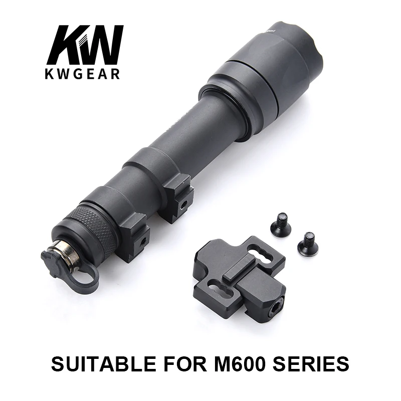 Montaje de explorador en línea Picatinny WADSN Tactical M600 M300, Base de linterna, luz para arma, 20mm, riel Picatinny AR15 Airsoft, accesorios - imagen 3