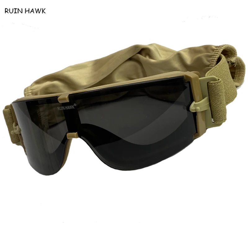Equipo X800, gafas de Camping, gafas de tiro multifuncionales, lentes de impacto militares tácticos, gafas a prueba de polvo para tiro y senderismo - imagen 4