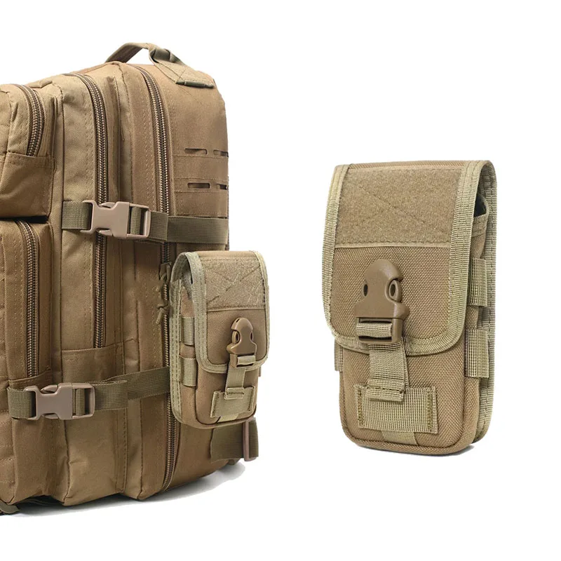 Bolsa para teléfono Molle de doble capa, funda para teléfono móvil, soporte para deportes al aire libre, senderismo, Camping, caza, herramienta EDC, riñonera - imagen 5
