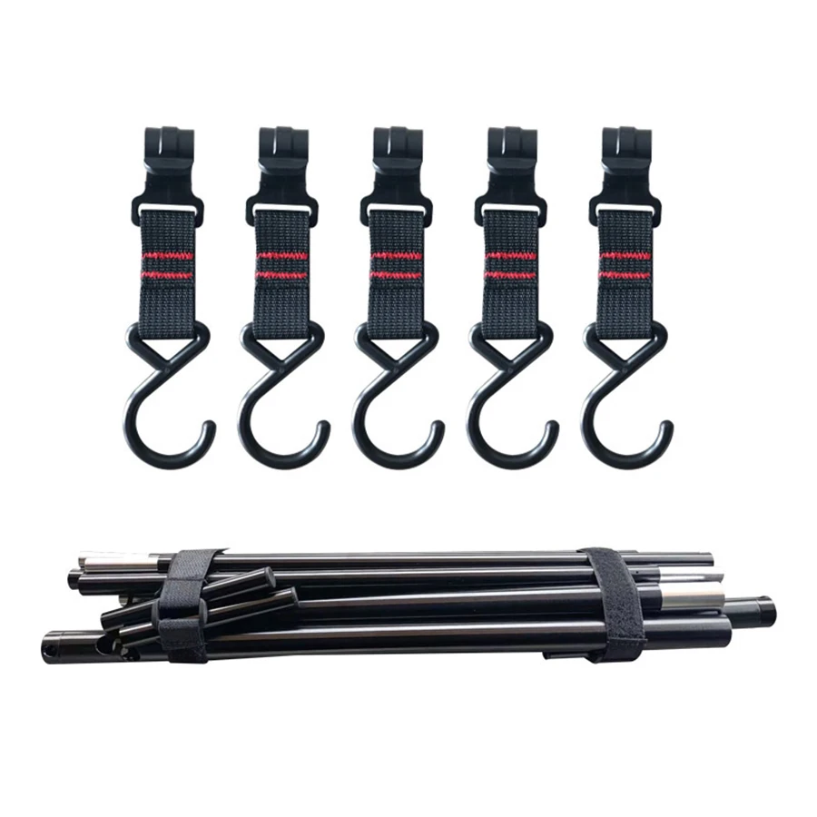 Estante colgante de aleación de aluminio para acampar al aire libre, estante de vajilla para acampar al aire libre, colgador de estante triangular - imagen 3