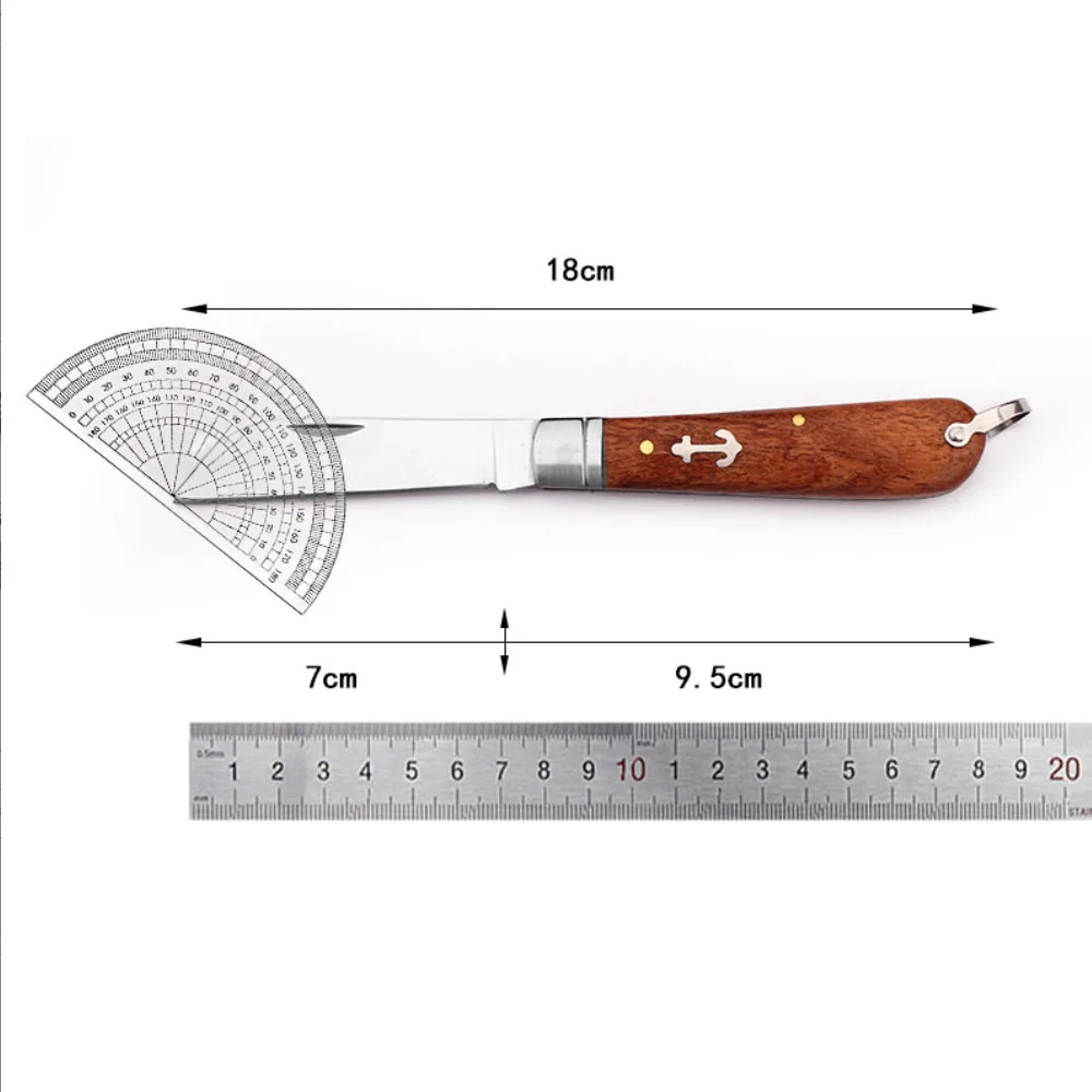 Cuchillo EDC plegable mini outdoor con mango de sándalo amarillo - imagen 5