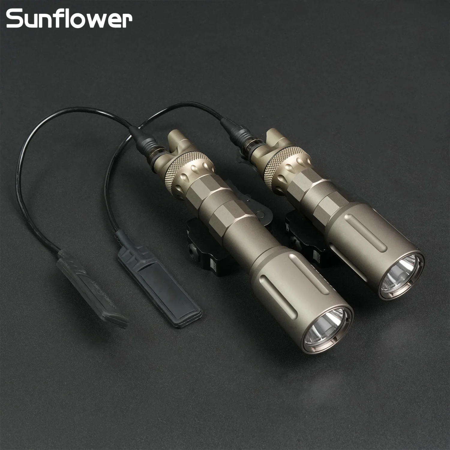 Linterna táctica V2, luz de caza de Metal, luz de explorador de alta potencia, 1100 lúmenes con tapa trasera de doble función, riel adecuado de 21mm - imagen 5