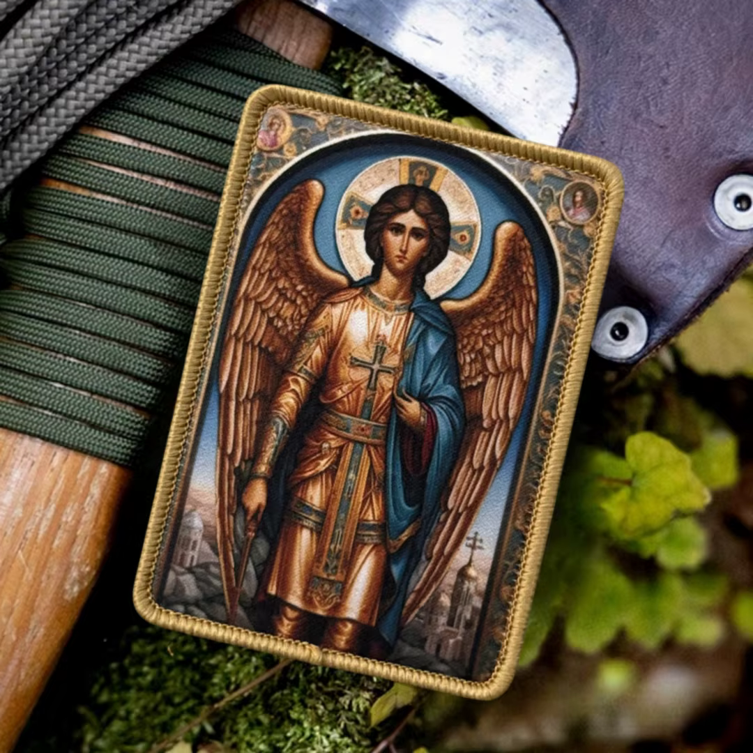 Parche táctico Arcángel Michael – Insignia moral militar con velcro - imagen 5