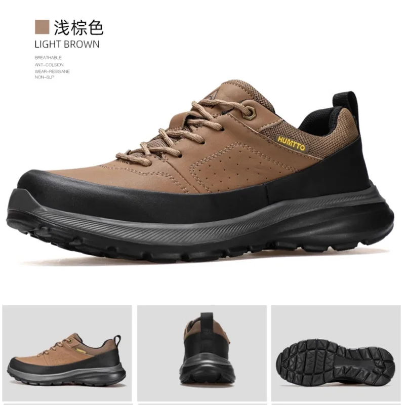 HUMTTO zapatos de senderismo al aire libre para hombre, zapatos deportivos informales para correr, zapatillas para caminar, zapatos de trekking al tobillo, ligeros y antideslizantes - imagen 2