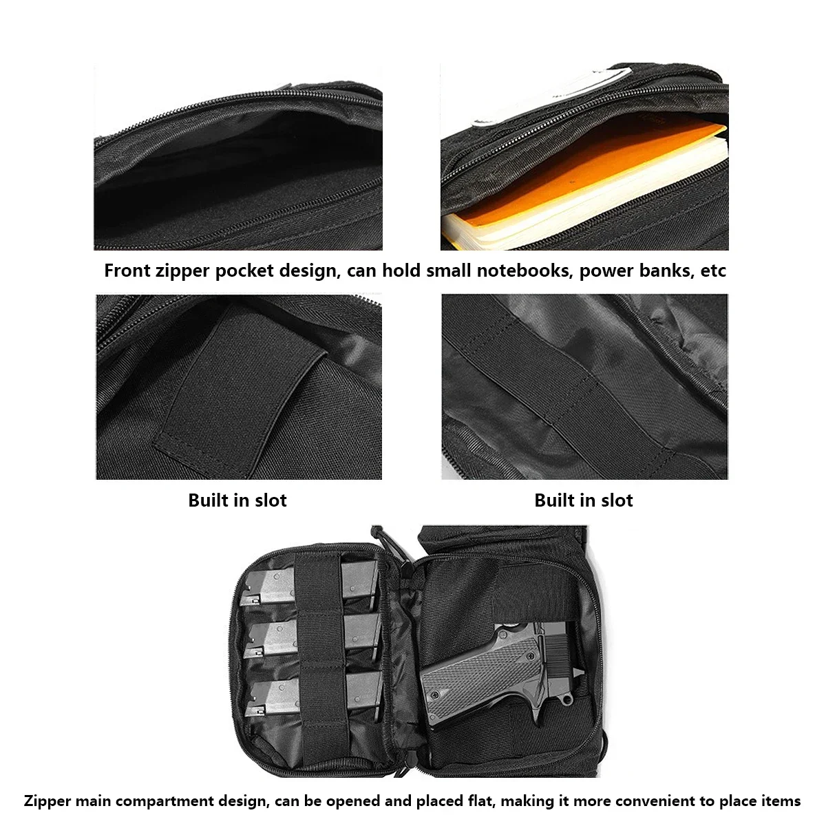 Riñonera táctica de cintura para motociclista, bolsa de pecho para deportes, escalada, caza, pistola, revista - imagen 4