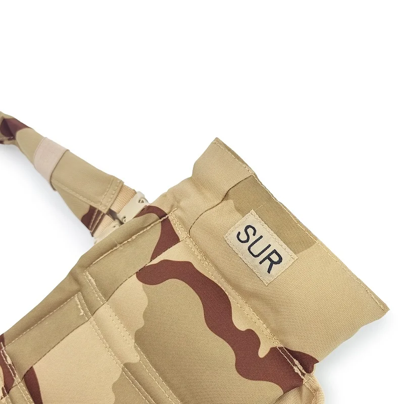 Colgar al aire libre del pecho del poliéster de la alta resistencia del camuflaje 1000D de tres arena - imagen 4