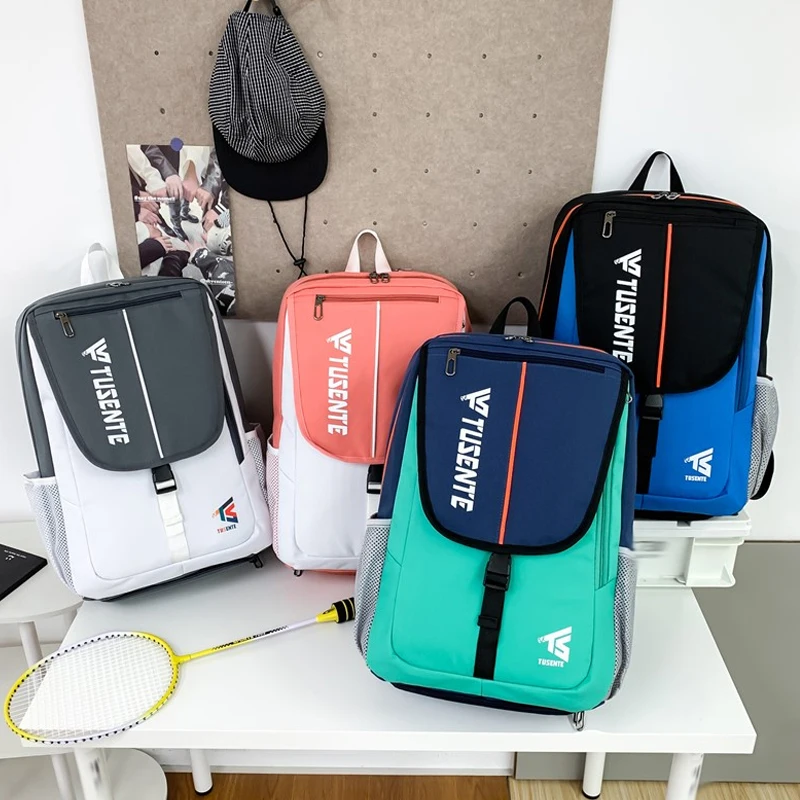Mochila para raquetas de tenis y bádminton con bolsillo para zapatos, bolsa para deportes al aire libre, viaje, entrenamiento de Yoga, para ir al trabajo, bolsas universitarias grandes para ordenador portátil - imagen 3